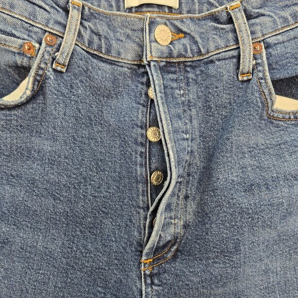 Agolde Riley High Rise Straight Crop Jeans in Frequency Wash Size 30 - Picture 6 of 7